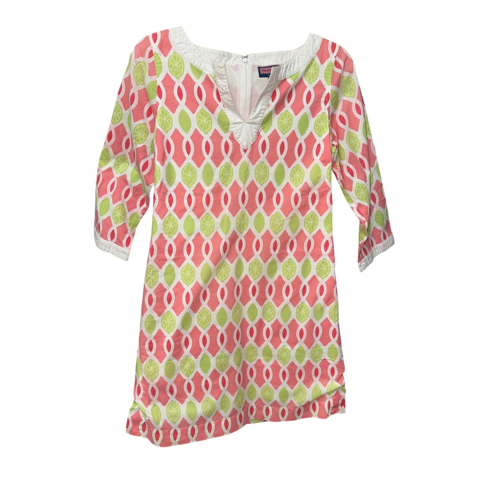 Vineyard Vines Cotton Sz 2 Tunic Beach Coverup Preppy Summer Festival Barbie Y2K